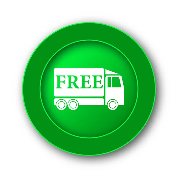 免费送货车图标 白色背景上的互联网按钮 — 图库照片