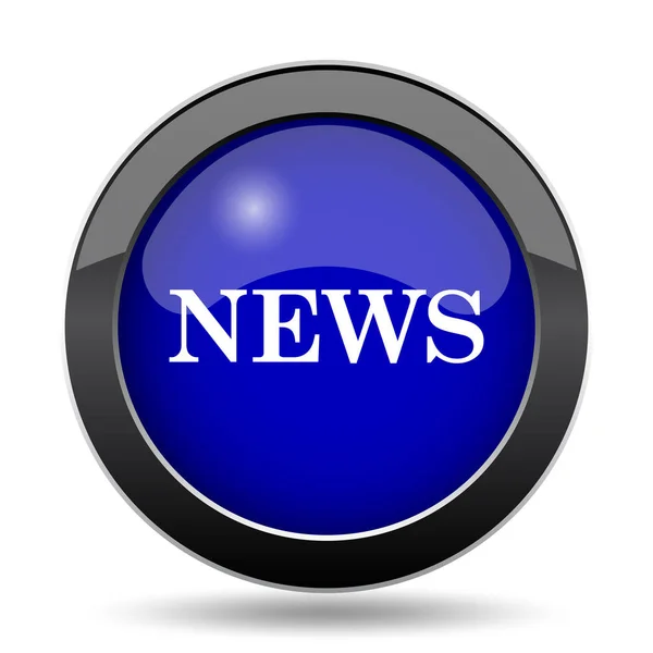 News Icon Internet Button White Background — Stock Photo, Image