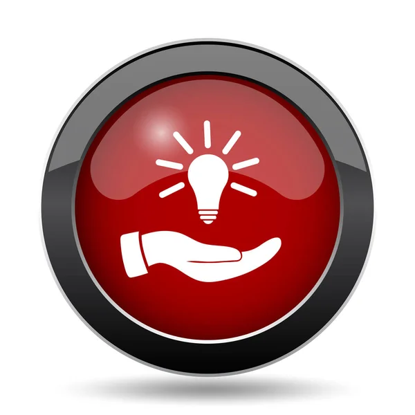 Hand holding lightbulb.Idea icon — Stock Photo, Image