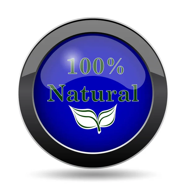 100% naturalny ikona — Zdjęcie stockowe