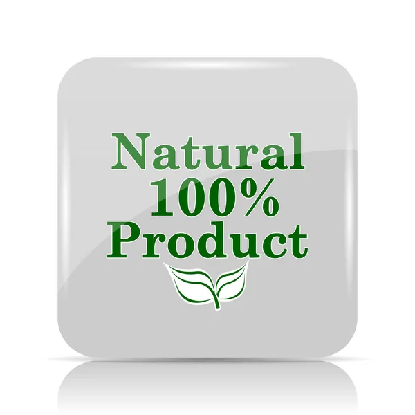 100% icona del prodotto naturale — Foto Stock