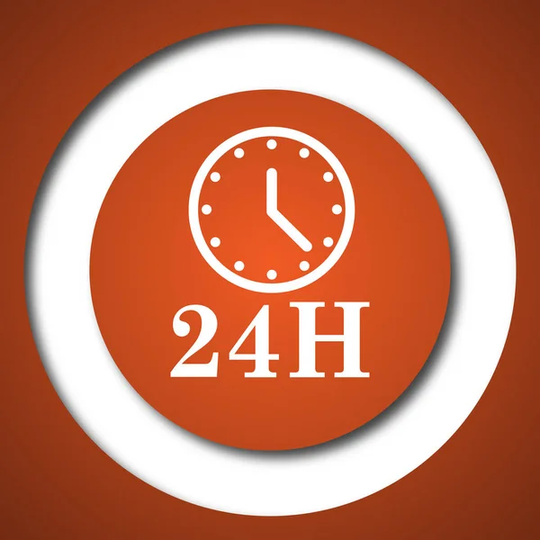 24H clock icon — Stock Photo, Image