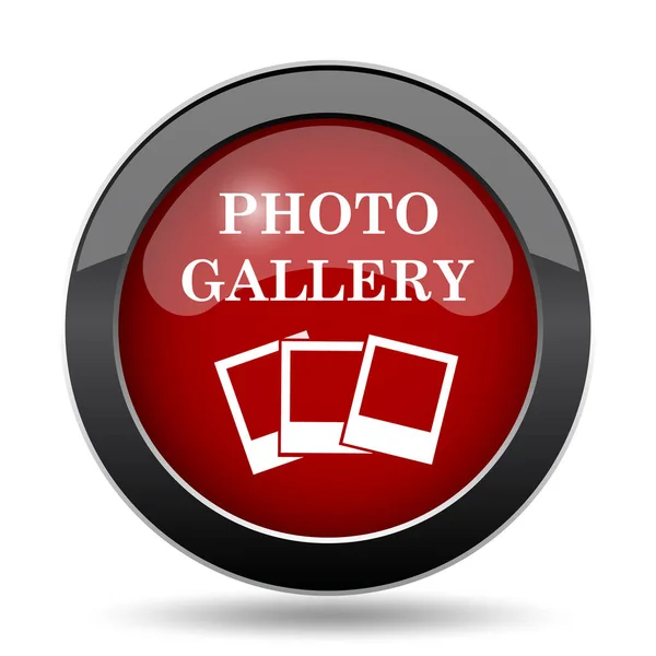 Foto Galerij Pictogram Internet Knop Witte Achtergrond — Stockfoto