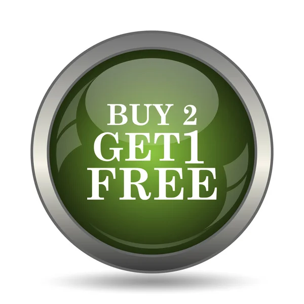 Buy 2 get 1 free offer icon. Internet button on white background.
