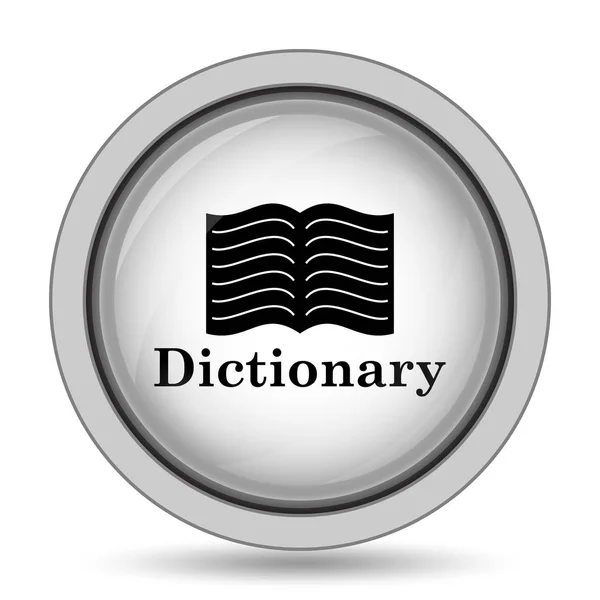 Dictionary Icon Internet Button White Background — Stock Photo, Image