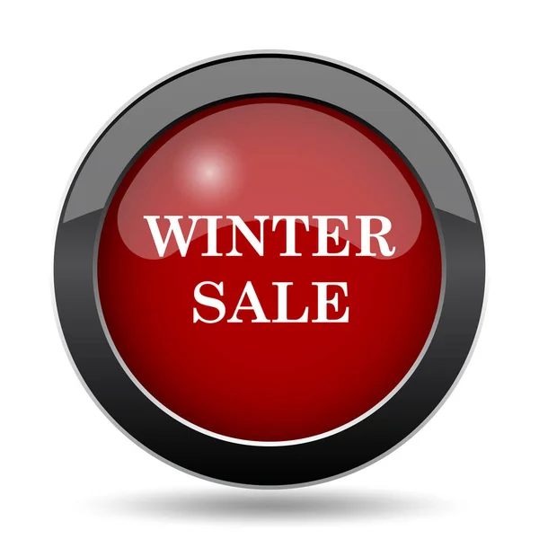 Winter Sale Icon Internet Button White Background — Stock Photo, Image