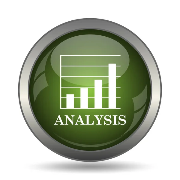 Pictogram Voor Analyse Internet Knop Witte Achtergrond — Stockfoto