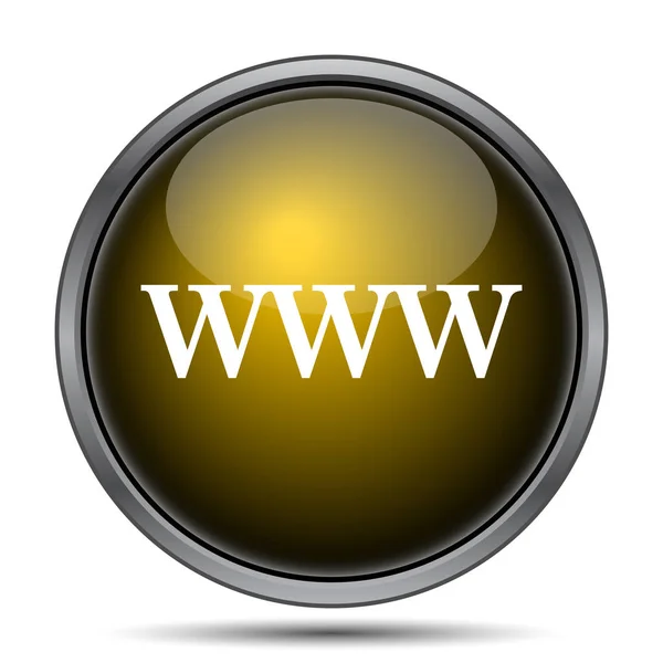 Icono Www Botón Internet Sobre Fondo Blanco — Foto de Stock