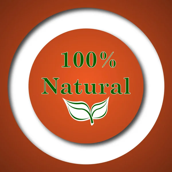 100 percent natural icon — Stock Photo, Image