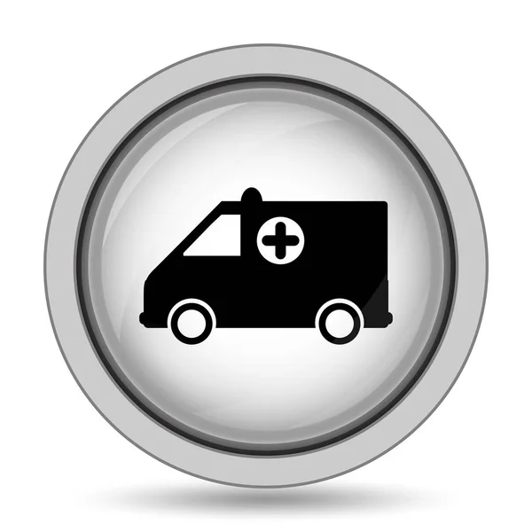 Krankenwagen Symbol Internet Taste Auf Weißem Hintergrund — Stockfoto