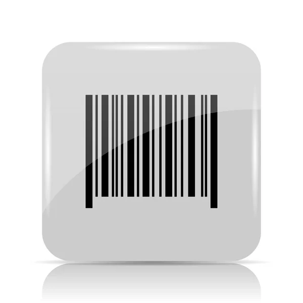 Barcode Pictogram Internet Knop Witte Achtergrond — Stockfoto