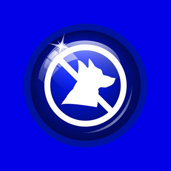 Forbidden Dogs Icon Internet Button Blue Background — Stock Photo, Image