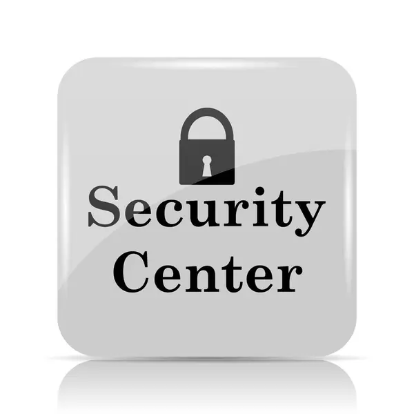 セキュリティ センターのアイコン 白い背景の上のインター ネット ボタン — ストック写真