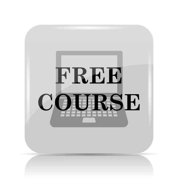 Free Course Icon Internet Button White Background — Stock Photo, Image