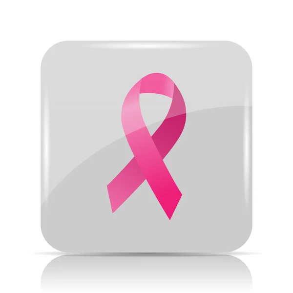 Breast Cancer Bandikon Internet Knappen Vit Bakgrund — Stockfoto