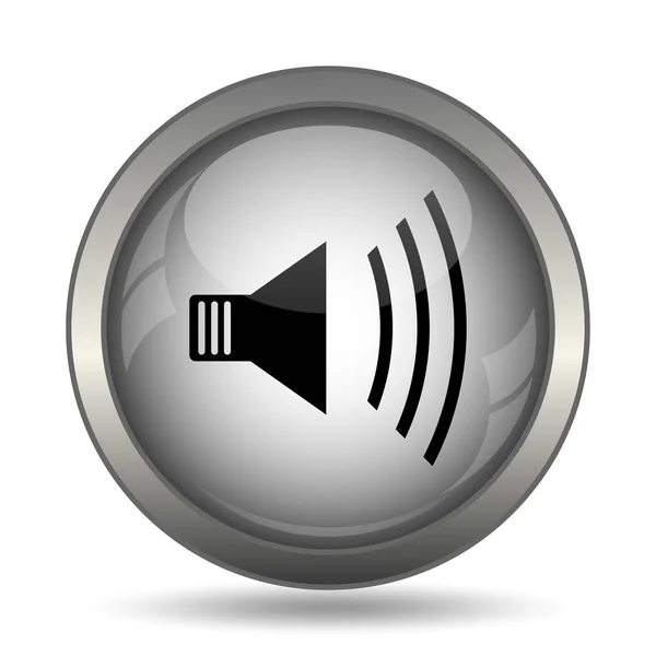 Speaker Icon Black Website Button White Background — Stock Photo, Image