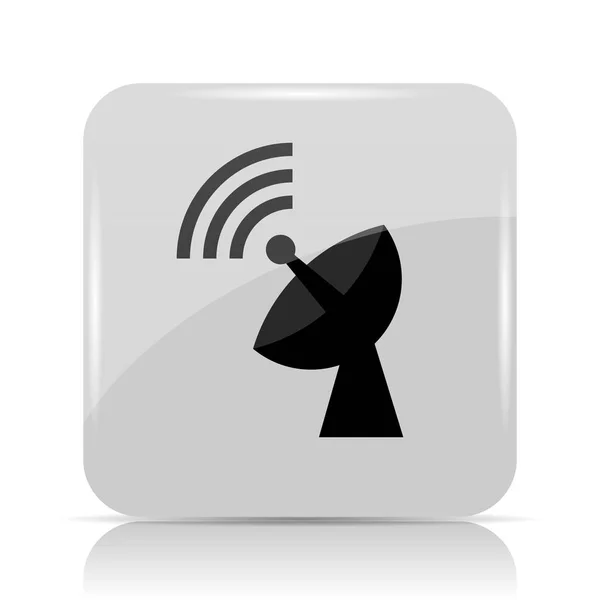 Wireless Antenna Icon Internet Button White Background — Stock Photo, Image