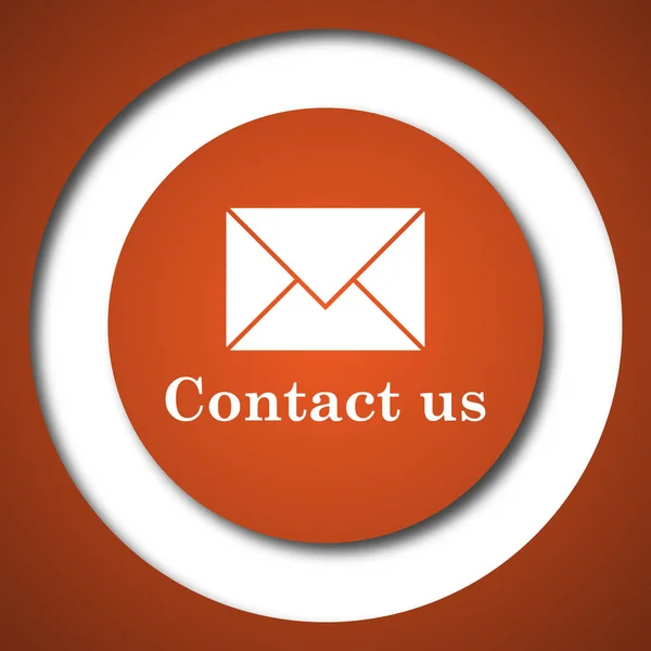 Contact us icon. Internet button on white background.