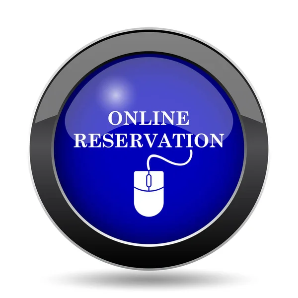 Online reservation icon. Internet button on white background