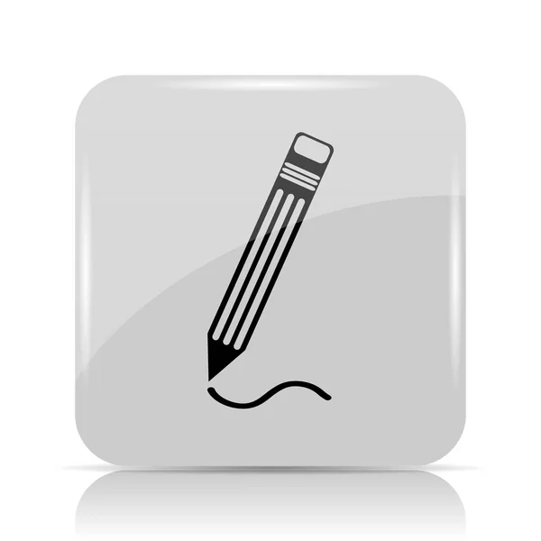 钢笔图标 白色背景上的互联网按钮 — 图库照片