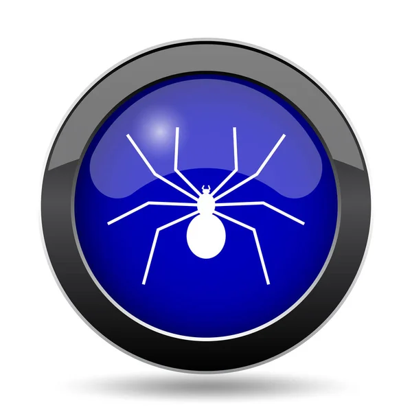 Icono Araña Botón Internet Sobre Fondo Blanco —  Fotos de Stock