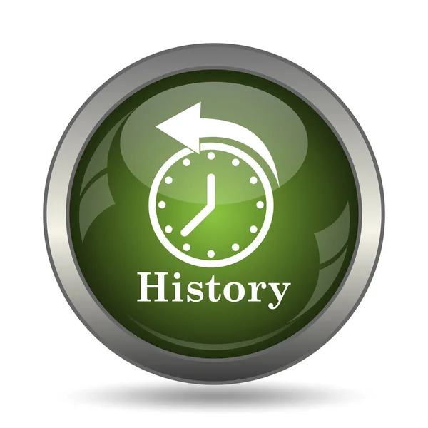 History Icon Internet Button White Background — Stock Photo, Image