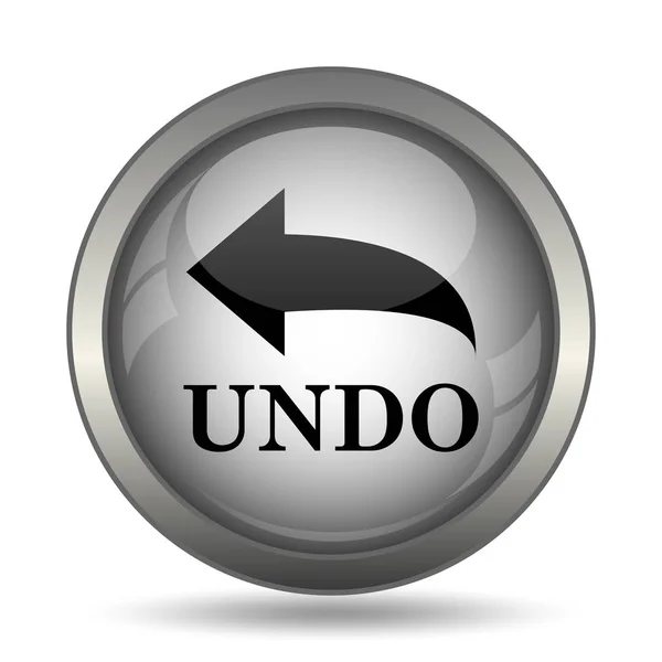 Undo Icon Black Website Button White Background — Stock Photo, Image