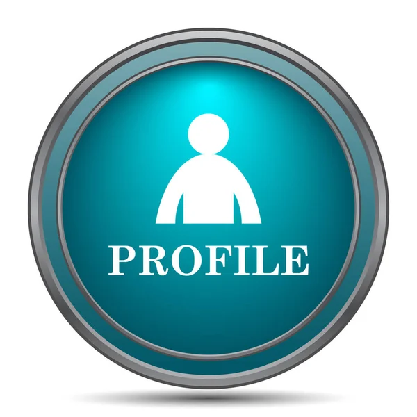 Profile Icon Internet Button White Background — Stock Photo, Image