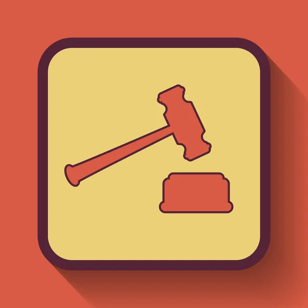 Judge hammer icon — Stock Photo, Image