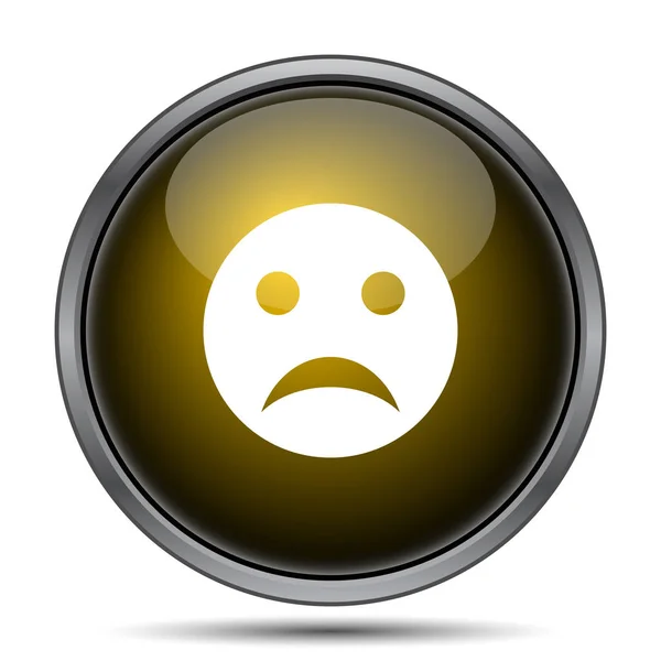 Sad Smiley Icon Internet Button White Background — Stock Photo, Image