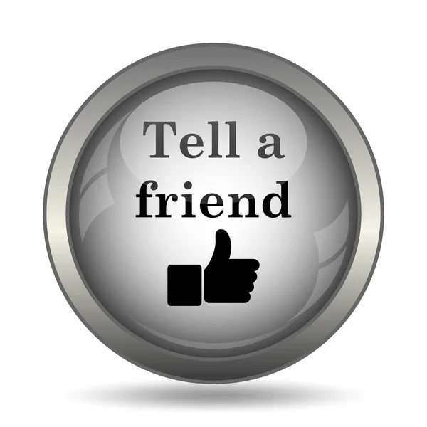 Tell a friend icon, black website button on white background