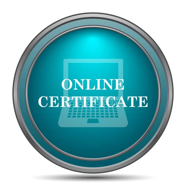 Ícone de certificado online — Fotografia de Stock