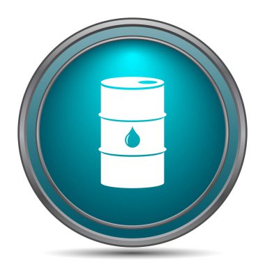 Petrol varil simgesi. Beyaz arka plan üzerinde Internet düğmesi