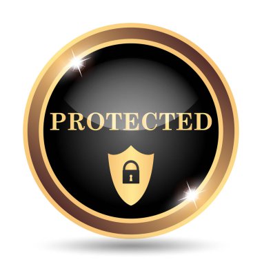 Korumalı simgesi. Beyaz arka plan üzerinde Internet düğmesi