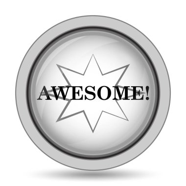 Harika simgesi. Beyaz arka plan üzerinde Internet düğmesi