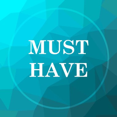 Simge olması gerekir. Web sitesi düğmesini mavi düşük poli arka plan üzerinde olması gerekir