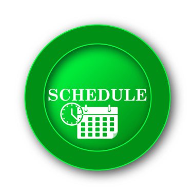 Zamanlama simgesini. Beyaz arka plan üzerinde Internet düğmesi