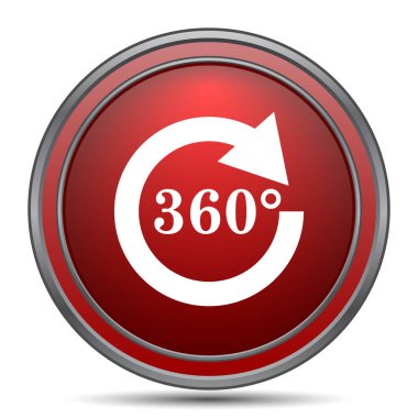 Yeniden yükle 360 simgesi. Beyaz arka plan üzerinde Internet düğmesi