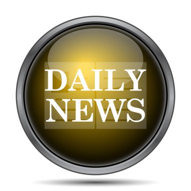 Günlük haber simgesi. Beyaz arka plan üzerinde Internet düğmesi