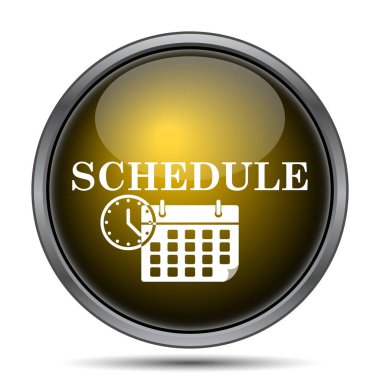 Zamanlama simgesini. Beyaz arka plan üzerinde Internet düğmesi