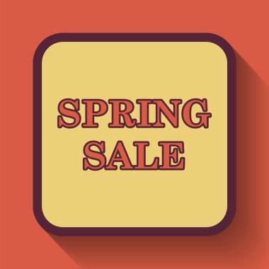 Bahar satış simgesi, Web sitesi düğmesini turuncu arka plan üzerinde renkli