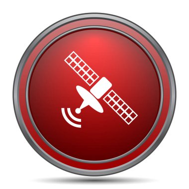 Anten simgesi. Beyaz arka plan üzerinde Internet düğmesi