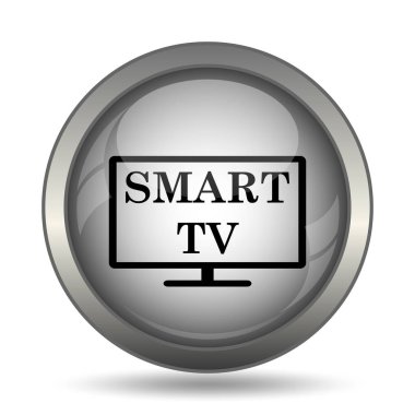 Akıllı TV siyah kutsal kişilerin resmi web sitesi düğme beyaz arka plan üzerinde