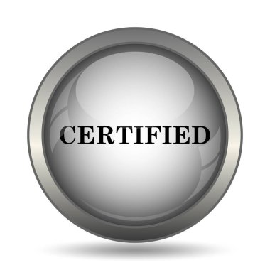 Beyaz arka plan üzerinde sertifikalı kutsal kişilerin resmi, siyah Web sitesi düğme