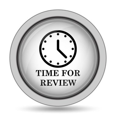 Gözden geçirme simgesi zamanı. Beyaz arka plan üzerinde Internet düğmesi