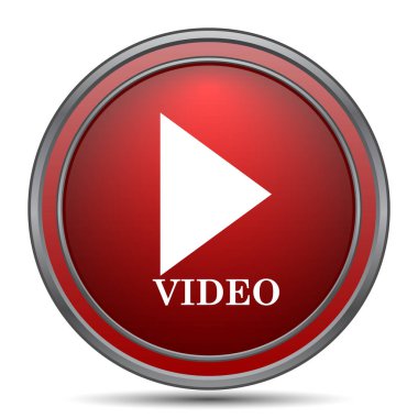 Video oynatımını simgesi. Beyaz arka plan üzerinde Internet düğmesi