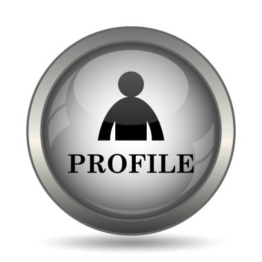 Profil siyah kutsal kişilerin resmi web sitesi düğme beyaz arka plan üzerinde