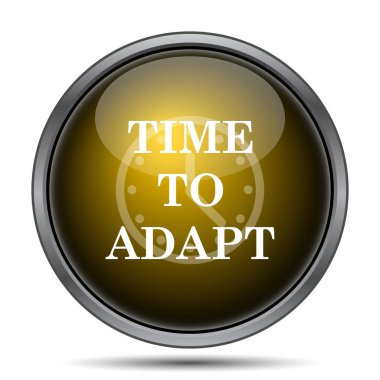 Simge uyum için zaman. Beyaz arka plan üzerinde Internet düğmesi