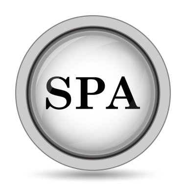 Spa simgesi. Beyaz arka plan üzerinde Internet düğmesi