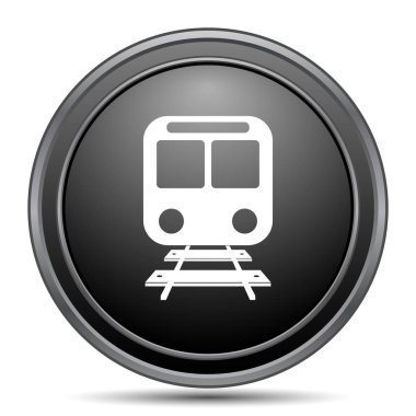 Siyah kutsal kişilerin resmi web sitesi düğme beyaz arka plan üzerinde tren